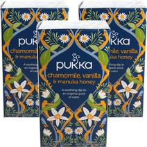 푸카 카모마일 바닐라 & 마누카 허니 티 무카페인, 1.6g, 60개입