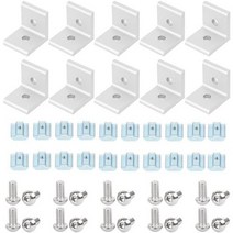 판넬 후레싱 샌드위치 부자재 샌드위치패널 유바 인테리어마감재 단열 지붕자재 10pcs 2040 4040 L 모양 코너 브래킷 피팅 90도 커넥터 T 너트와 육각 나사 알루미늄 압출, [07] 4040 2Holes  Silver