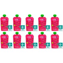 EllasKitchen 엘라스키친 딸기 사과 루바브 혼합 퓨레 파우치 4개월이상 120g 10팩