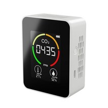 실내 공기질 측정기 농도 휴대용 산소 습도 공기 이산화탄소 미세먼지 co2 sensor co2 meter 디지털 감지기 지능형 품질 분석기 가정용 대기 오염 모니터 가스 286, 협력사, 흰색 1 개