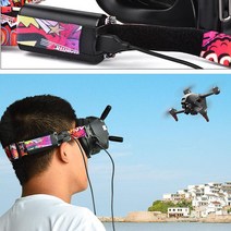 DJI FPV 드론 악세사리 고글 헤드 스트랩 고정 밴드, 블루