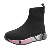 승마레슨 여성승마부츠 양말부츠 미들 앵클 부츠 삭스 Rimocy-하이 스트레치 니트 양말 승마레슨 승마화 여