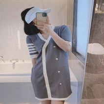 4월결혼식하객룩 예복원피스 상견례옷차림 여성 우아한 넥 캐주얼 드레스 여성용 짧은 여름