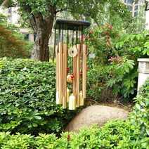 1pc 대형 윈드 차임 벨 튜브 벨 구리 금속 윈드 차임 야외 마당 발코니 정원 홈 장식 장식 윈드 차임, 유형 1