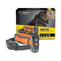 Dogtra 도그트라 1902S 인체공학적 3/4마일 IPX9K 방수 고출력 2개 원격견 훈련 E-칼라, 2 Dog - 3/4 Mile, Black / Orange