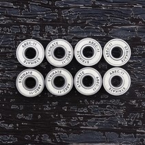 WONIBEAR 8PCS 스케이트보드 롱보드 S608 ABEC-11 고속 베어링_01, WNB 01-02 화이트