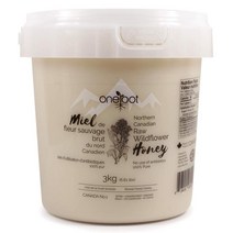 미국직구 원루트 100% 캐나다 생꿀(3kg/6.6lb) – 여과되지 않은 가열되지 않은 크림이 첨가된 꿀 – 효소가 풍부한 네츄럴 감미료 흰색 두꺼운 야생화 꿀, 수량, 상세참조