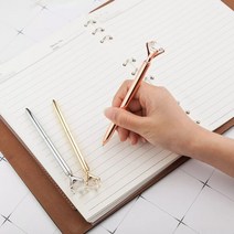[마치]10캐럿 큐빅볼펜 다이아볼펜 빅보석펜 100개이상 무료인쇄, 로즈골드+케이스
