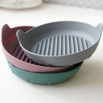 에어프라이어 실리콘팟 용기 중형 간편 열탕 소독세척, 색상_사이즈:핑크_중, 핑크_중