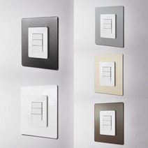 1-3구 스위치 벽지 손때방지 접착식 스위치커버, 5)매트브라운