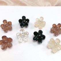 꽃 플라워 삔 미니삔 앞머리 연예인 강아지 고양이 미니핀 비비드 블랙 화이트 투명 집게핀 미니집게