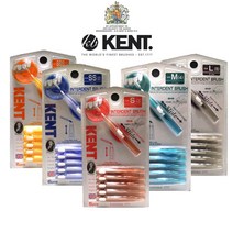 켄트(KENT) 정품 치간칫솔세트 슬라이드형 6개입 칫솔 치실, 켄트 치간칫솔 KENT-7110 (SS)
