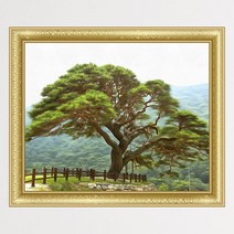 iv307-건강과장수의상징_소나무_창문그림액자(중형), H타입아이보리화이트
