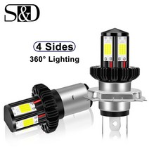 오토바이 헤드라이트 led ba20d h6 h4 전구 hi lo 빔 moto led 오토바이 헤드라이트 램프 6000k white 12v 1200lm, 바20d