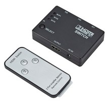 영어 번역기 일본어 한영 번역기 한일 3x1 HDMI 호환 분배기 3 포트 HDTV DVD PS3 PC 노트북 TV 용 원격, 01 black