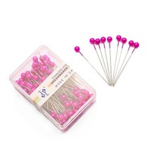 바느질 액세서리 핀 상자 포함 DIY 퀼팅 도구 100 개, Fuchsia