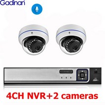 Gadinan 가정용 야외 IP 카메라 Poe NVR 세트 8MP 4K CCTV 시스템 8CH 감시 키트, 01 4CH NVR and 2Cameras_01 없음