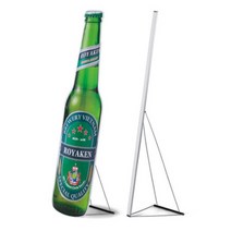 팝세븐 철재등신대 거치대 입간판 배너 인물등신대 배너거치대, L(1210x360mm)