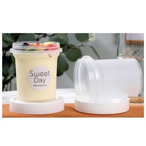 PP재질 요거트 디저트용기 300ml 20개 (약 밑지름 7cm x 윗지름 8.5cm x 높이 8.4cm)
