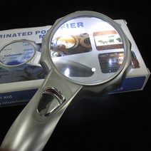 돋보기 확대경 65mm 썬라이트 LED 4배율 휴대용 LED확대경 재고-784EA, 본상품선택
