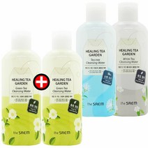 [KT알파쇼핑]1+1 더샘 힐링 티 가든 클렌징워터300ml x 2개, 필수선택1:그린티클렌징워터/필수선택2:화이트티클렌징워터