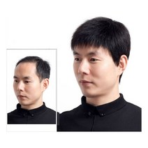 키밍 인모 중년 남자 통가발 짧은머리 자연스러운 남자가발 _ 230406EA, 1, 블랙, 본상품선택