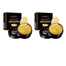피부관리 Ilisya-콜라겐 아이 마스크 24K 골드 패치 해초 다크 서클 안티 퍼 피스 에이징 모이스춰 라이징 아이즈-60개, 2 Boxes Gold