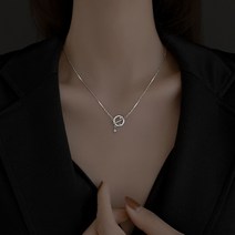 여자은목걸이 925순은 목걸이여성 가을겨울 별 트렌드 목걸이 개성있는디자인 코디가잘되는 팬던트 니트목걸이