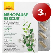 Country Life 여성 건강 관리 메너파우즈 레스큐 Menopause Rescue 60정 1팩, 3팩