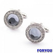 GDO5257 크리스탈버튼 셔츠 커프스-화이트OC 셔츠커프스/커프스/남자선물/남자커프스