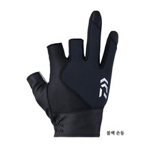 다이와 낚시장갑 DG-3023 쿨 글러브 3컷 장갑, 블랙 L, 블랙 L