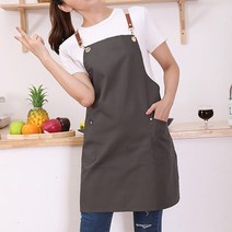 캔버스 서스펜더앞치마(카키브라운), 1개