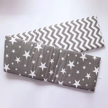 아기 침대 범퍼 침대 두꺼운 부드러운 침대 보호 분리형 요람 보호대 어린이 방 장식 맞춤 크기 허용, 05 Grey Star