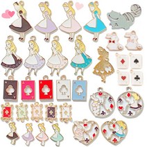 [하비라벨] 앨리스 참 장식 악세서리부자재 diy키링 만들기, 리틀트럼프블랙