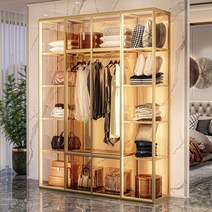 슬라이드 옷장 슬라이딩 키큰장 미니 원룸 입본장 간이 미닫이 원목, 1.6m 4도어 옷장
