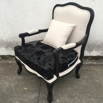 원목 빈티지 소파 프로방스 엔틱 1인 쇼파 암체어, W