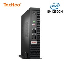 TexHoo-미니 PC 컴퓨터 인텔 코어 i7 i5 12500H 10500H N5095 AMD 프로세서 ITX 윈도우즈 11 프로 10 리눅스 시스템 장치 사무실 와이파이 NVM, 16G RAM 512G SSD, i5-12500H DDR4 NVMe