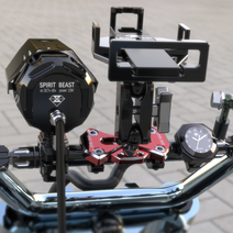 핸들크로스바 - SPIRIT BEAST 자체제작 핸들튜닝 핸들고정 멀티바, 레드
