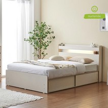 LED 헤드 조명 슬라이딩 신혼부부 침대 프레임 Q 포근한 심플 받침대 홈