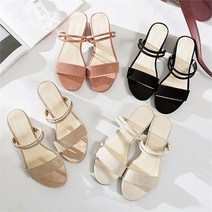 몰빵샵 몰빵샵 여성 여름 예쁜 두줄 스웨이드 샌들 (DS) (8744287)