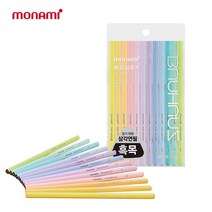 모나미 바우하우스 삼각연필 파스텔 12입, 5개, 파스텔 HB