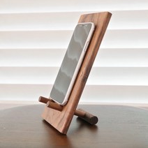 원목 핸드폰 거치대, 호두나무, 1개