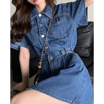 제이애니 데님 점프수트 미니원피스