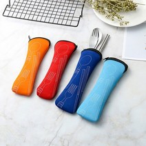 수저세트 명품 젓가락 은 숟가락 유기 옻칠 휴대용 식기 가방 칼 붙이 저녁 식사 세트 여행 포장 저장 상자 식기류 피크닉 포크 스푼, 5.random