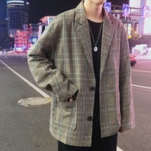 가바바 남성 블레이저 남친룩의 정석 체크무늬 싱글자켓 데일리 자켓 G23328