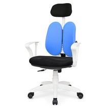 체어포커스 엔젤화이트 올칼라 WHBW 헤더형 의자 올메쉬, 블루