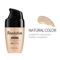 Laikou 페이스 베이스 리퀴드 파운데이션 메이크업 컨실러 보습 방수 브라이트닝 오래 지속되는 BB 크림 화장품, [02] NATURAL, 02 240