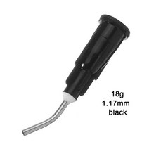 관개 구부러진 바늘 팁 용접 플럭스 치과 흐름 실란트 에칭트 복합 수지 산 시약 주사기 장비 100 개, [05] 1.17mm Black, 05 1.17mm Black