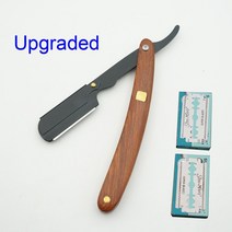 수동 레드우드 핸들 면도 면도기 남성용 면도기 전문 이발사 헤어 컷 변경 173, 면도기와 칼날