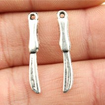 스트레스해소 컬러링북 시니어 취미 주방 용품 매력 골동품 실버 컬러 부엌 칼 보석 DIY 요리 책 팬 스푼, 한개옵션1, 04 B12517-25mm